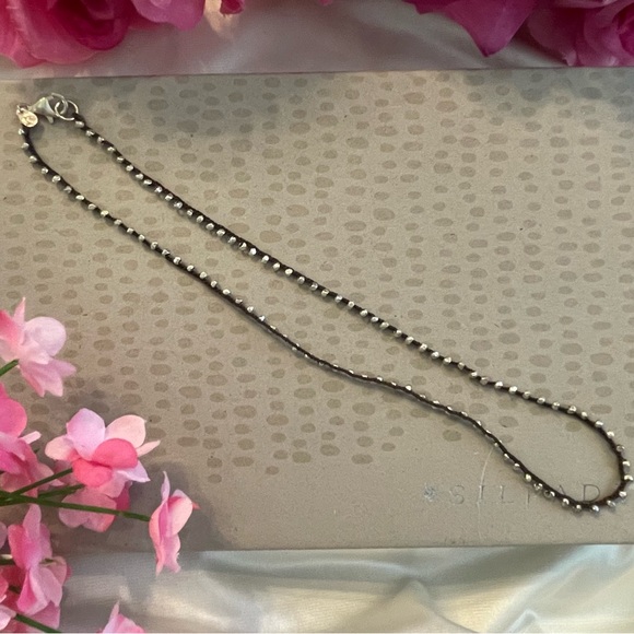 Silpada Silk Cord with Sterling Silver Beads Necklace N2107 RARE - Picture 8 of 13